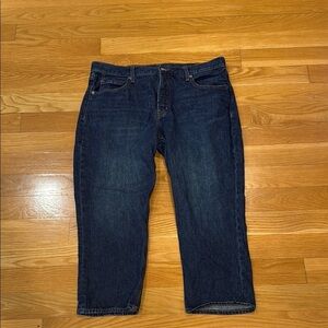 Old Navy high- rise button fly slouchy straight jeans size 14.